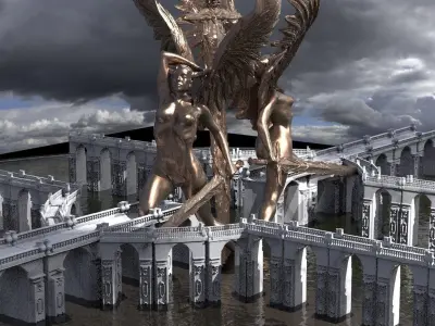 Lady of the lake Bridges 3 3D model