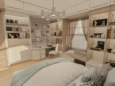 Modern Elegance with a Touch of Nature 3D model