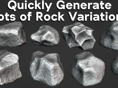 Rock Generator - Geometry Nodes 3D model