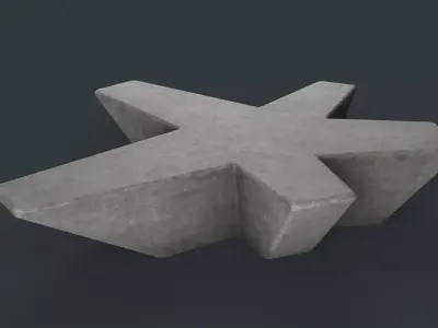 Modern Outdoor Bench 84 PBR Game Ready Low-poly 3D model