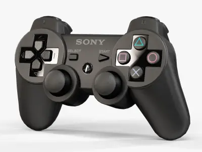 Sony PlayStation Dualshock 3 wireless controller Low-poly 3D model