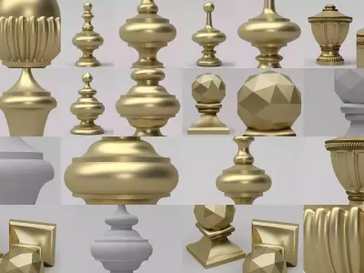 Carved Finilas 3D Model Pack