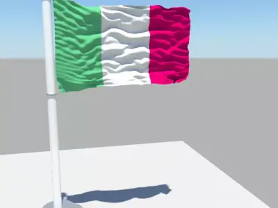Italy flag 3D model