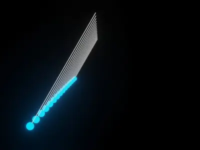 Pendulum Wave Low-poly 3D model