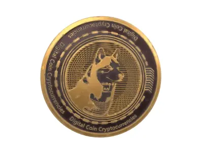 Husky Avax Coin v2 002 3D model