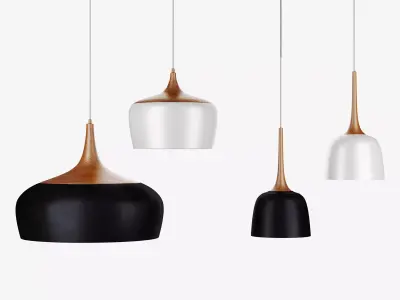 Polk Pendant Light Wood 3D model