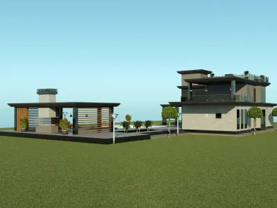 Villa for family 3 3D model