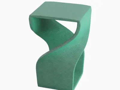Twisted Stool for Childs 02 3D model