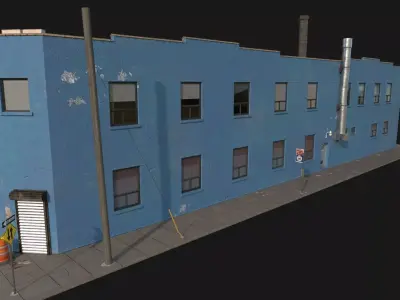 Urban New York Building Low-poly 3D model