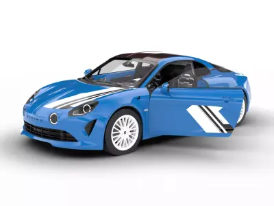 Alpine A110 San Remo 73 2023 HQ 3d model 3D model