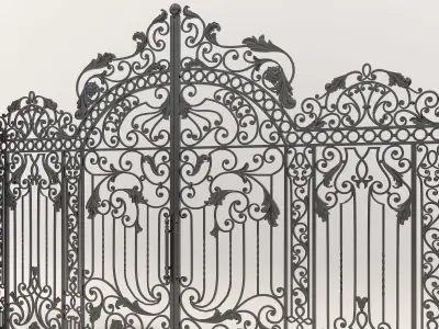 Classic European style Mansion Gate 6 3D model