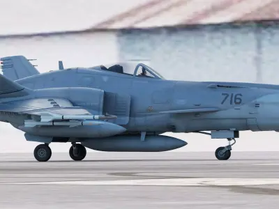 Viper F-40 Marines Jet Fighter Concept Aircraft 3D model