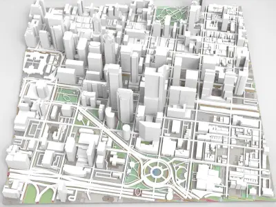 Cityscape Philadelphia USA 3D model