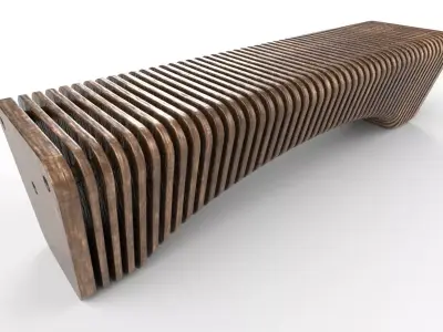 Bench 03 Low-poly 3D model purchase