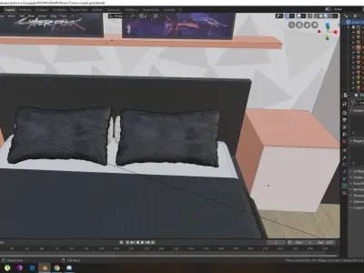 Gamers room Low-poly 3D model