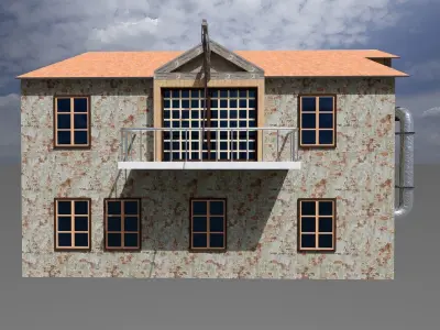 steampunk house 01 3D model