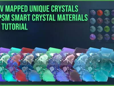 20 Crystal Smart Materials and 100 Crystals and Video Tutorial   Texture