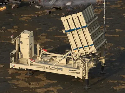  Armed Iron Dome Mobile Air Defense System 