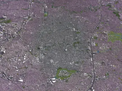 Jakarta Selatan - 3D City Model Low-poly 3D model