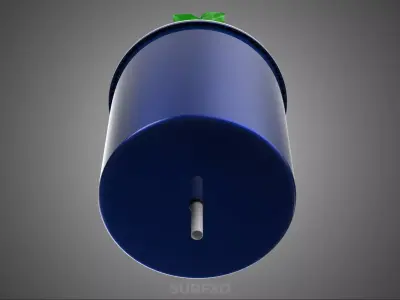 CUTAWAY DUAL PLANT BUCKET INDOOR GARDENING POT GROW CULTIVATION 3D model