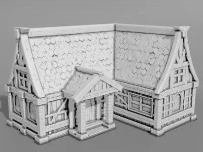 medieval house 3D print model