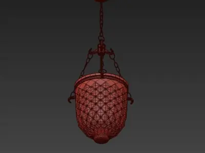 Diamonte Etched 3 Light Pendant 3D model