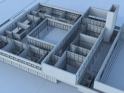 University High School Building 3D model