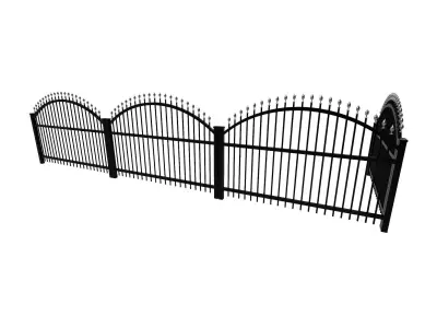 Fence arc metal 3D model