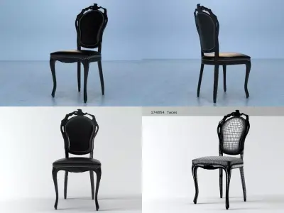 Smoke Dining Chair 3D model