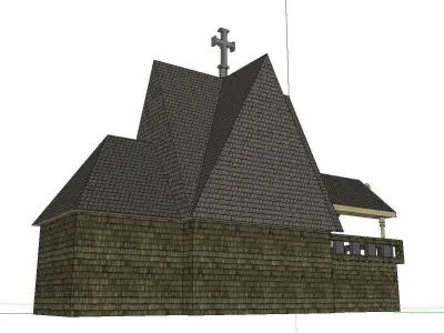 Architecture-Religion-God-Culture-Temple-075 gothic style house 3D model