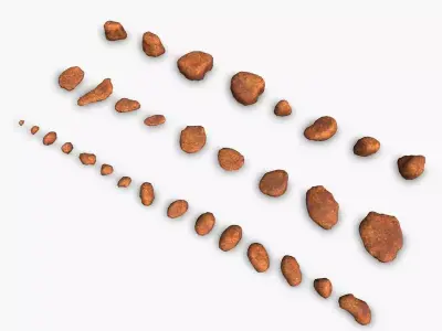 Assorted Rocks - Red Dust Low-poly 3D model