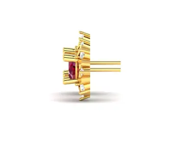 Earring 3Ddm stl obj fbx Render Details 3D print model 2