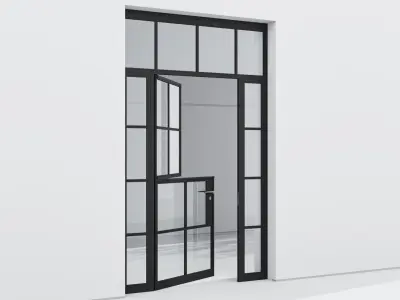 Aluminium door 165 3D model
