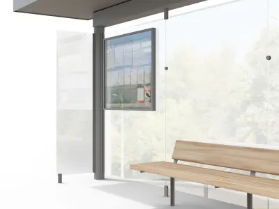 Public transport shelters 3D model