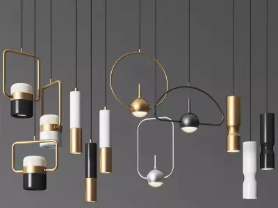 Pendant Light Collection 3D model