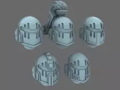 Space Knights V10 Hooded Helmet Type 251101 3D print model