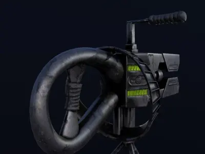 Sci-Fi Machine Gun Low-poly 3D model