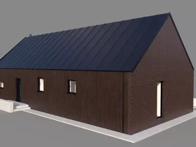 Modern Barn Style House 3D model