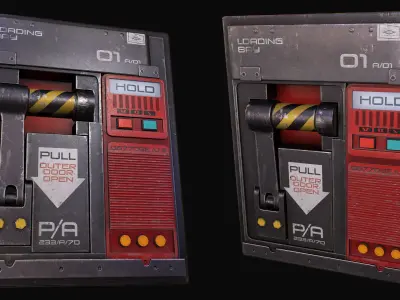 Lock Door - Game Ready PBR Low-poly 3D model