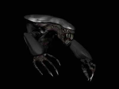Fiction Alien Low-poly 3D model