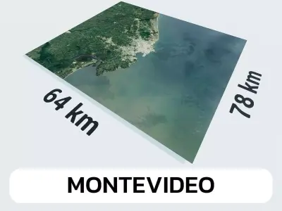 Montevideo Uruguay City Landscape 3D Model 3D model