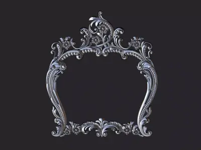mirror ornate frame 3D model