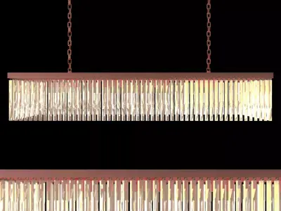 RECTUNGULAR CHYNDELIER 3D model