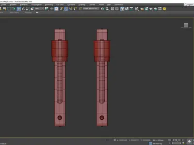 GRID WALL Low-poly 3D model