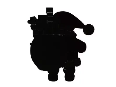 Santa Claus with Gift Figure Free 3D print model