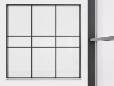 Panoramic glazing Stained glass 41 Low-poly 3D model