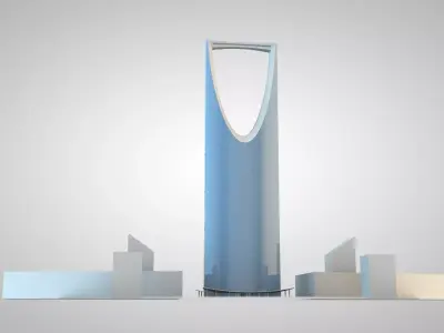 Riyadh Tower four seasons Riyadh Low-poly 3D model