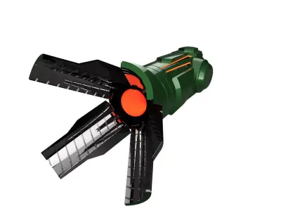 Metroid Prime 1 Arm Cannon with Missile Action 3D print model