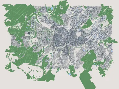 Aachen City Germany 3D model