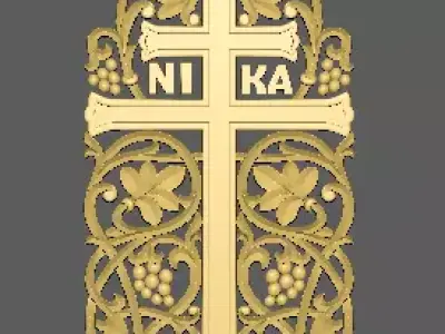 Central decor ornament for furniture 3D model